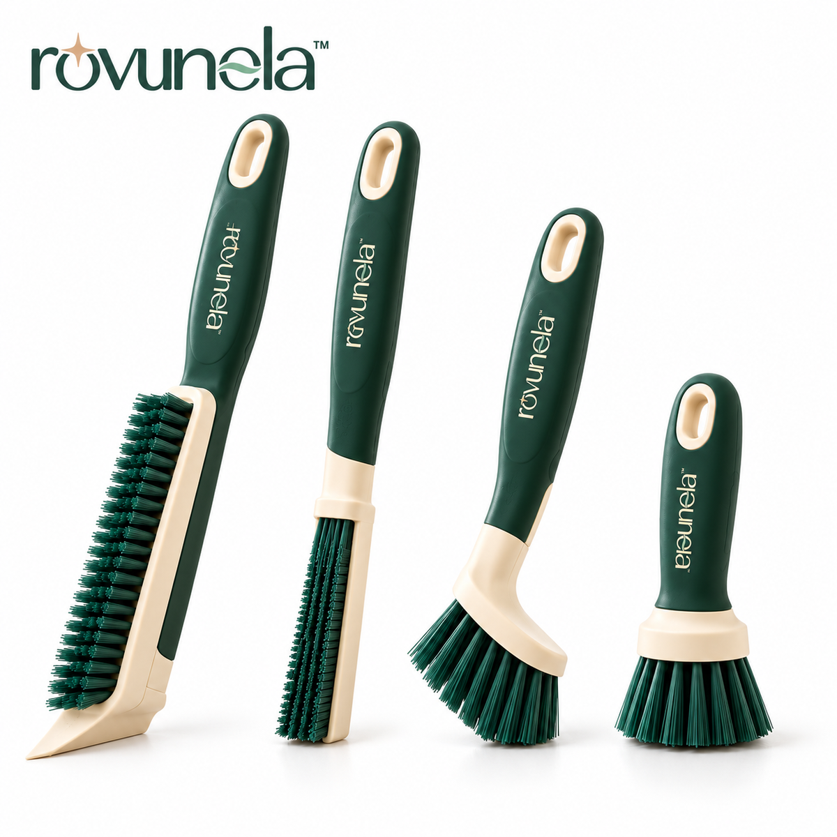 rovunela™ Crevice Cleaning Brush Kit 4 Piece Window Track Sink Gap Detail Cleaning Tools
