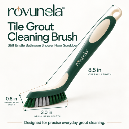rovunela™ Tile Grout Cleaning Brush Stiff Bristle Bathroom Shower Floor Scrubber