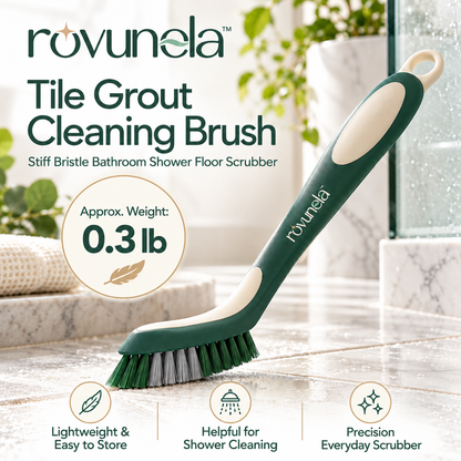 rovunela™ Tile Grout Cleaning Brush Stiff Bristle Bathroom Shower Floor Scrubber