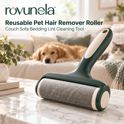 rovunela™ Reusable Pet Hair Remover Roller Couch Sofa Bedding Lint Cleaning Tool