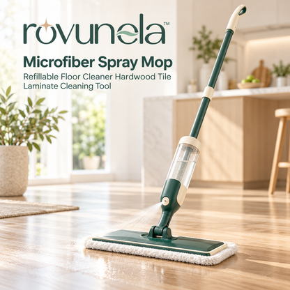 rovunela™ Microfiber Spray Mop Refillable Floor Cleaner Hardwood Tile Laminate Cleaning Tool